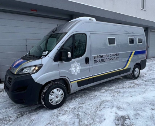 Виготовлений спеціалізований автомобіль для військової служби правопорядку на базі Fiat Ducato